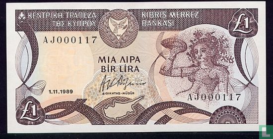 Chypre 1 Pound 1989 - Image 1