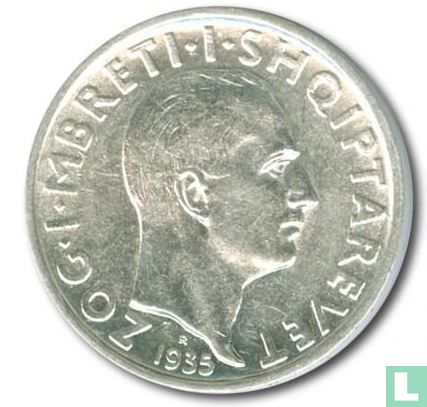 Albanië 1 frang ar 1935  - Afbeelding 1