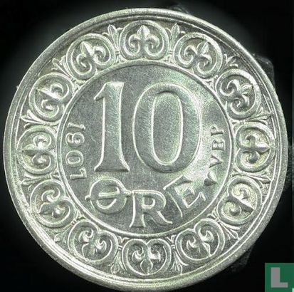 Danemark 10 øre 1907 - Image 1