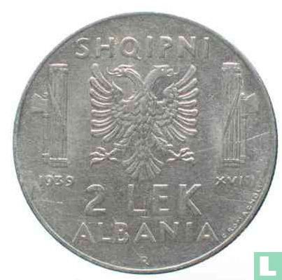 Albanie 2 lek 1939 (magnétique) - Image 1