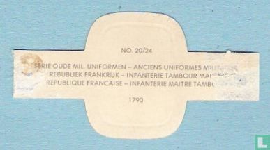 République Française  - Infanterie Maître Tambour 1793 - Image 2