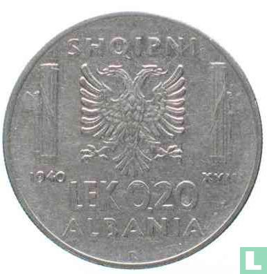 Albanië 0.20 lek 1940 - Afbeelding 1