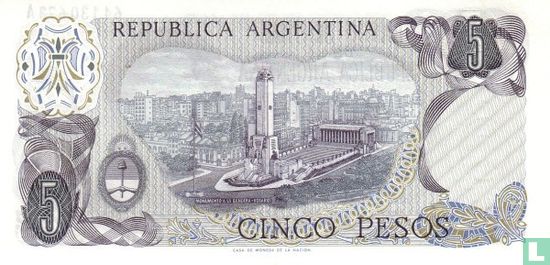 Argentina 5 Pesos 1971 - Image 2