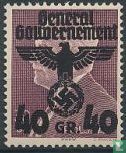 Eagle with overprint