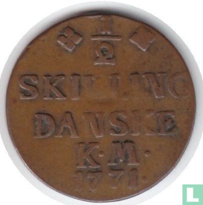 Denemarken ½ skilling 1771 (C - 15 mm) - Afbeelding 1