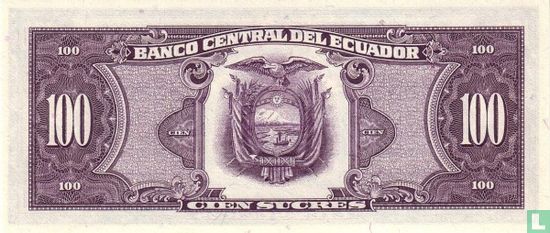 Ecuador 100 Sucres  - Afbeelding 2