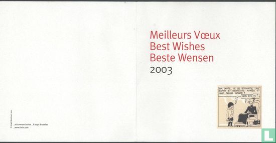 Meilleurs Voeux 2003-Nieuwjaarskaart Fondation Hergé - Image 1