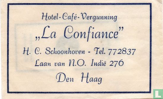 Hotel Café Vergunning "La Confiance" - Image 1