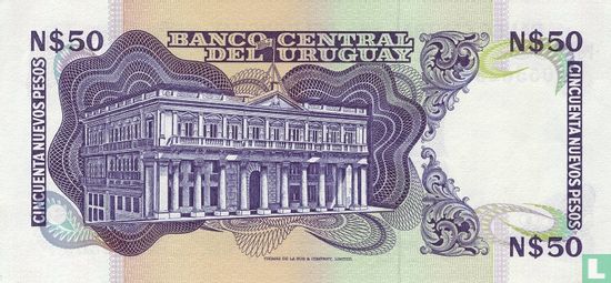 Uruguay 50 Nuevos Pesos (série G) - Image 2