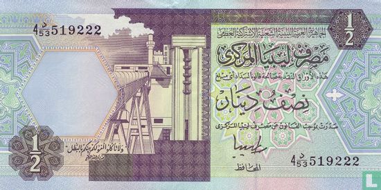 Libya ½ Dinar (Signature 8.) - Image 1