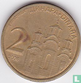 Serbie 2 dinara 2008 - Image 1