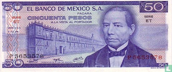 Mexique 50 Pesos (Série ET) - Image 1