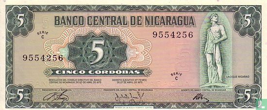 Nicaragua 5 Córdobas - Afbeelding 1