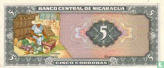 Nicaragua 5 Córdobas - Afbeelding 2