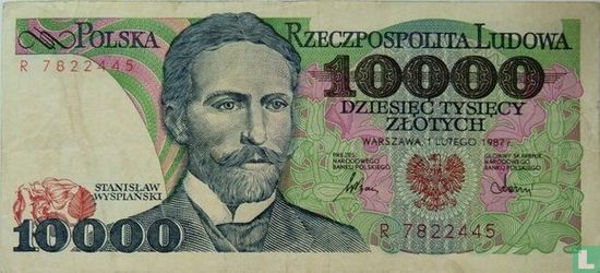 Polen 10.000 Zlotych 1987 - Afbeelding 1