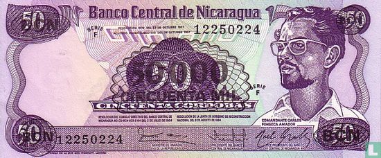 Nicaragua 50.000 Córdobas - Afbeelding 1