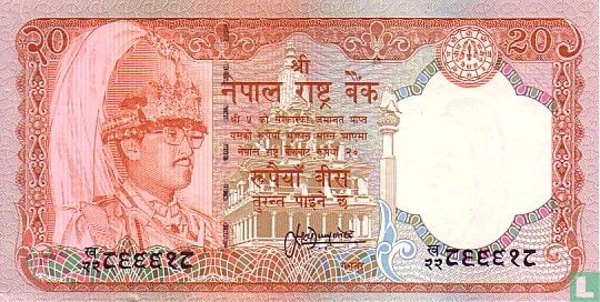 Népal 20 roupies (Satyendra Pyara Shrestha) - Image 1