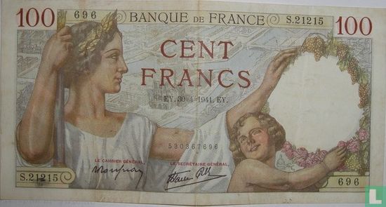 France 100 francs - Image 1