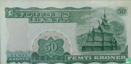 Noorwegen 50 Kroner 1976 - Afbeelding 2