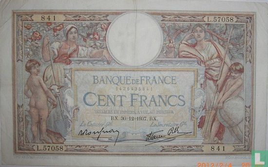 Frankreich 100 Francs 1937