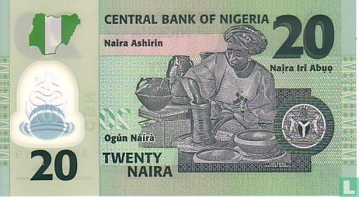Nigeria 20 Naira  - Afbeelding 2