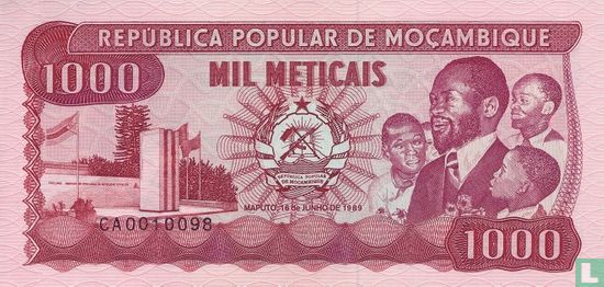 Mozambique 1.000 Meticais 1989 - Afbeelding 1