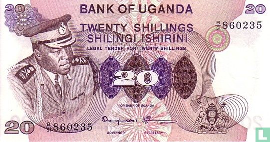 Ouganda 20 Shillings ND (1973) - Image 1