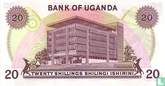 Uganda 20 Shillings ND (1973) - Image 2