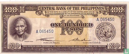 Filipijnen 100 Pesos - Afbeelding 1