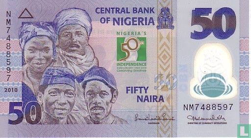 Nigeria 50 Naira 2010 - Image 1