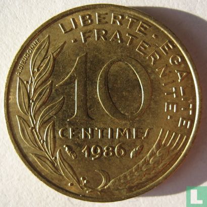 Frankrijk 10 centimes 1986 - Afbeelding 1