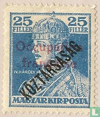 King Charles IV, with double overprint