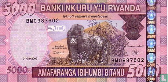 Rwanda 5,000 Francs 2009 - Image 1