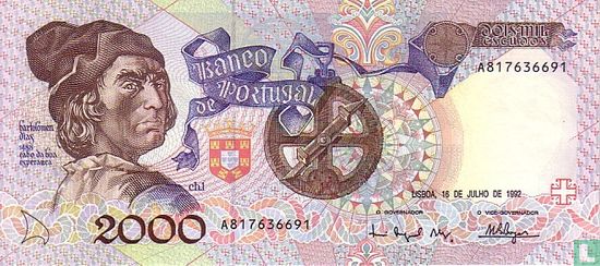 PORTUGAL 2 000 escudos - Image 1