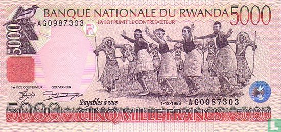 Rwanda 5,000 Francs 1998 - Image 1
