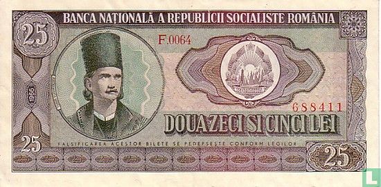 Roumanie 25 Lei 1966 - Image 1