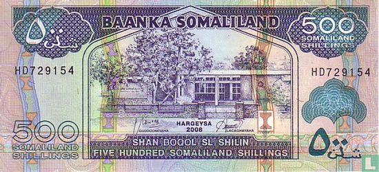Somaliland 500 Shillings 2008 - Image 1