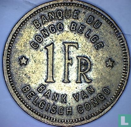 Congo belge 1 franc 1949 - Image 2