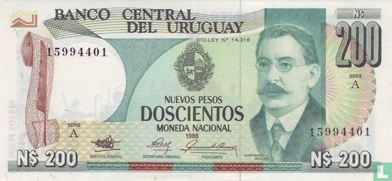 Uruguay 200 Nuevos Pesos - Image 1