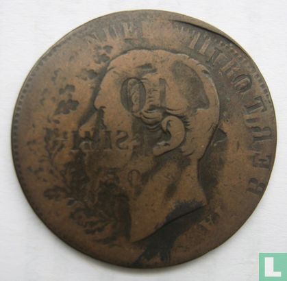 Italy 10 centesimi 1893 (misstrike) - Image 1
