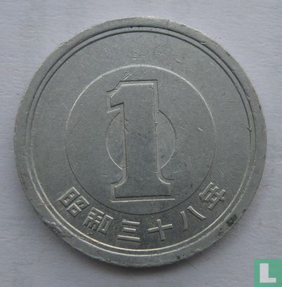 Japon 1 yen 1963 (année 38) - Image 1