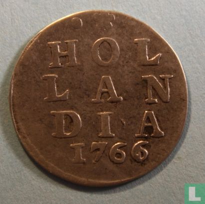 Hollande 2 stuiver 1766 (1766/1 - falsification cuivre) - Image 1