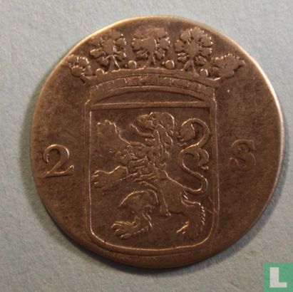 Holland 2 stuiver 1766 (1766/1 - koper falsificatie) - Afbeelding 2