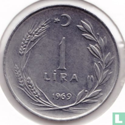 Turkije 1 lira 1969 - Afbeelding 1