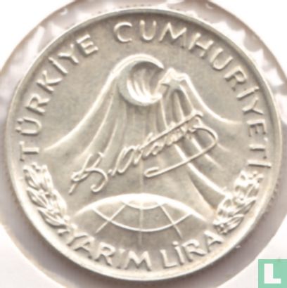 Turkey ½ lira 1981 (silver) "100th anniversary Birth of Atatürk" - Image 2