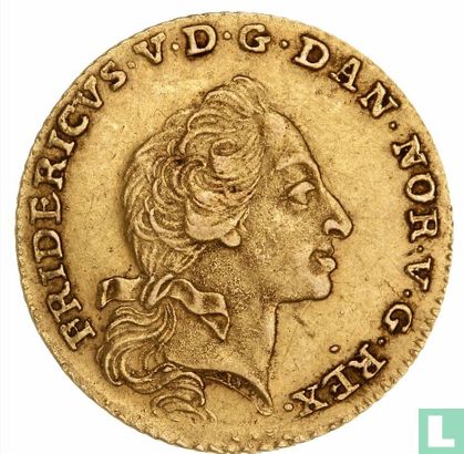 Danemark 12 mark 1761 (VH - cheveux longs) - Image 2