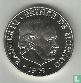 Monaco 100 francs 1999 "50th Anniversary of the Reign of Prince Rainier III" - Image 1