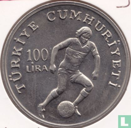 Turkey 100 lira 1982 "Football World Cup in Spain" - Image 2