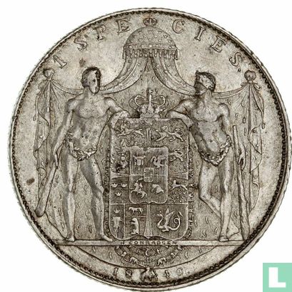 Danemark 1 speciedaler 1840 (cour) - Image 1