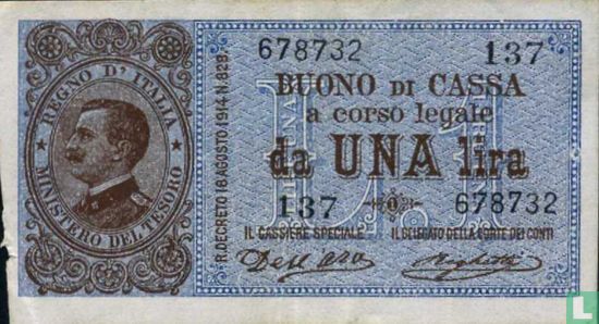 Italy 1 Lire - Image 1